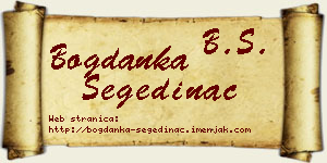 Bogdanka Segedinac vizit kartica